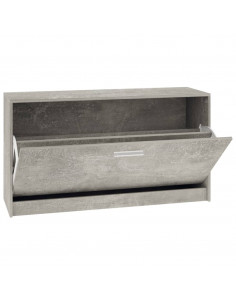 Scarpiera Grigio Cemento 80x24x45 cm in Legno Multistrato