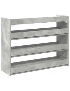 Scarpiera Grigio Cemento 80x25x61,5 cm in Legno Multistrato