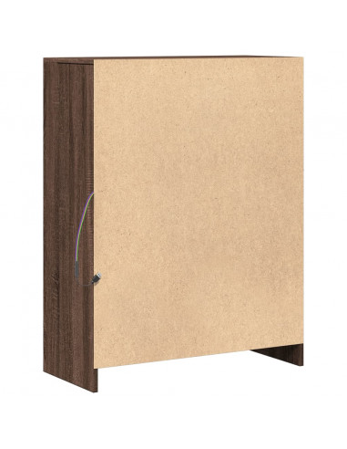 Credenza con LED Rovere Marrone 77x34x100 cm Legno Multistrato