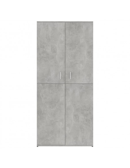 Scarpiera Grigio Cemento 80x39x178 cm in Legno Multistrato