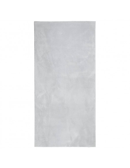 Tappeto a Pelo Corto HUARTE Morbido e Lavabile Grigio 100x200cm