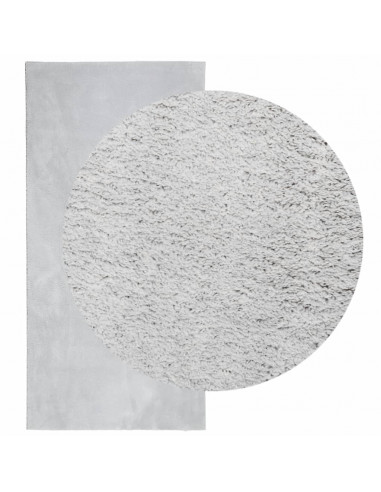 Tappeto a Pelo Corto HUARTE Morbido e Lavabile Grigio 100x200cm