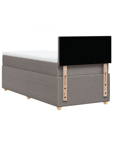 Giroletto a Molle con Materasso Tortora 100x200 cm in Tessuto