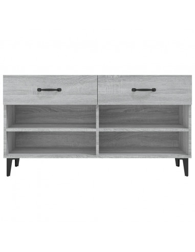 Scarpiera Grigio Sonoma 102x35x55 cm in Legno Multistrato