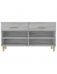 Scarpiera Grigio Sonoma 102x35x55 cm in Legno Multistrato