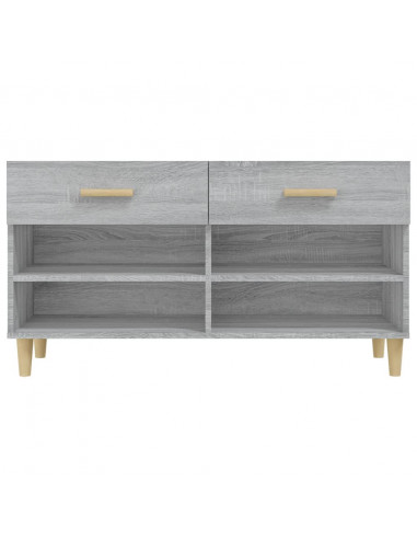 Scarpiera Grigio Sonoma 102x35x55 cm in Legno Multistrato