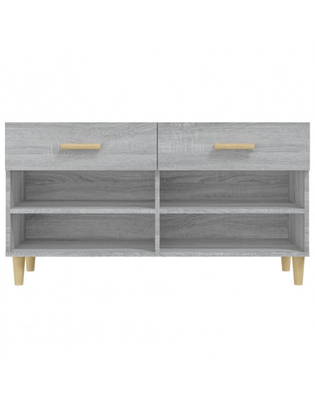 Scarpiera Grigio Sonoma 102x35x55 cm in Legno Multistrato