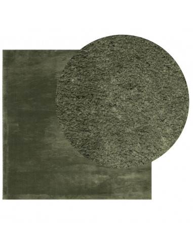 Tappeto Pelo Corto HUARTE Morbido Lavabile Verde Bosco