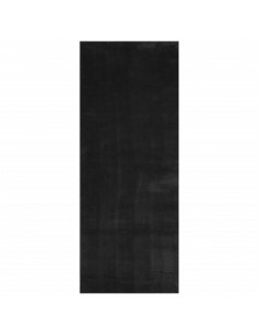 Tappeto a Pelo Corto HUARTE Morbido e Lavabile Nero 80x200 cm