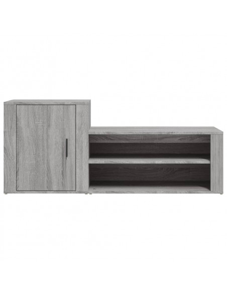Scarpiera Grigio Sonoma 130x35x54 cm in Legno Multistrato