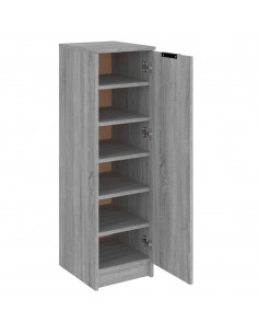 Scarpiera Grigio Sonoma 30x35x100 cm in Legno Multistrato