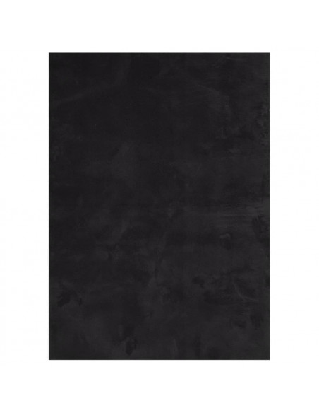 Tappeto a Pelo Corto HUARTE Morbido e Lavabile Nero 200x280cm
