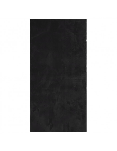 Tappeto a Pelo Corto HUARTE Morbido e Lavabile Nero 100x200cm