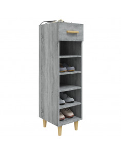 Scarpiera Grigio Sonoma 30x35x105 cm in Legno Multistrato