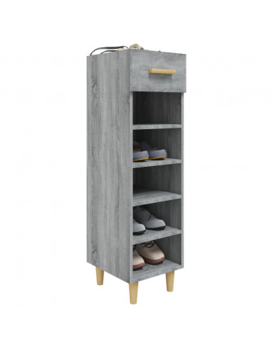 Scarpiera Grigio Sonoma 30x35x105 cm in Legno Multistrato
