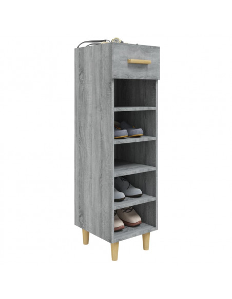 Scarpiera Grigio Sonoma 30x35x105 cm in Legno Multistrato
