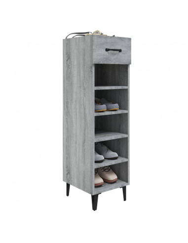 Scarpiera Grigio Sonoma 30x35x105 cm in Legno Multistrato