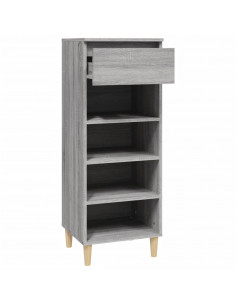 Scarpiera Grigio Sonoma 40x36x105 cm in Legno Multistrato