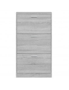 Scarpiera Grigio Sonoma 59x17x108 cm in Legno Multistrato