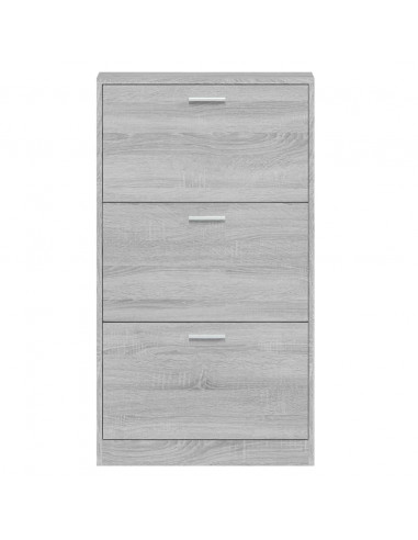 Scarpiera Grigio Sonoma 59x17x108 cm in Legno Multistrato