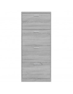 Scarpiera Grigio Sonoma 59x17x150 cm in Legno Multistrato