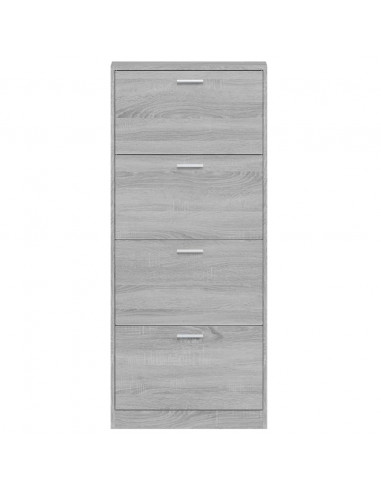 Scarpiera Grigio Sonoma 59x17x150 cm in Legno Multistrato