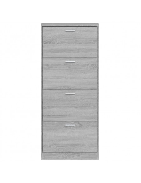 Scarpiera Grigio Sonoma 59x17x150 cm in Legno Multistrato