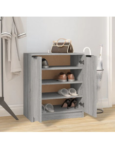 Scarpiera Grigio Sonoma 59x35x70 cm in Legno Multistrato
