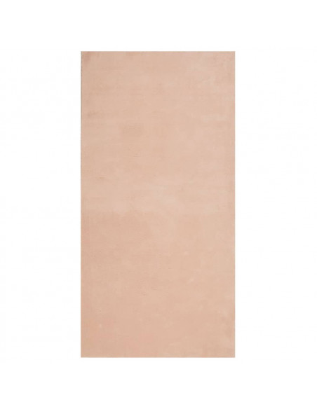 Tappeto a Pelo Corto HUARTE Morbido e Lavabile Rosato 100x200cm