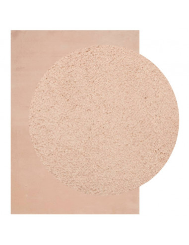 Tappeto a Pelo Corto HUARTE Morbido e Lavabile Rosato 120x170cm