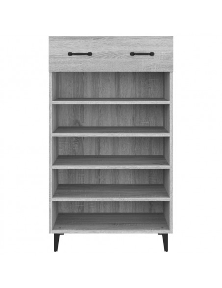 Scarpiera Grigio Sonoma 60x35x105 cm in Legno Multistrato