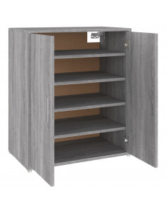 Scarpiera Grigio Sonoma 60x35x70 cm in Legno Multistrato 2