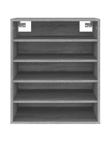Scarpiera Grigio Sonoma 60x35x70 cm in Legno Multistrato