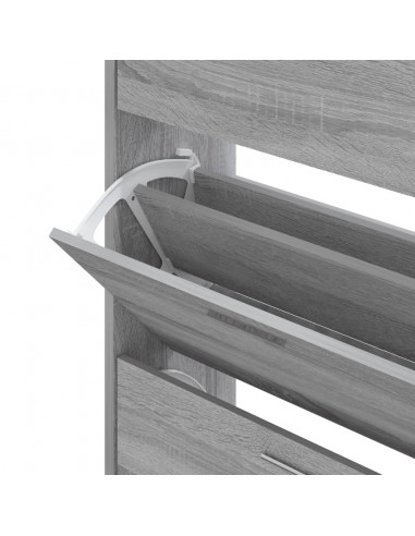 Scarpiera Grigio Sonoma 63x24x103 cm in Legno Multistrato