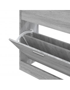 Scarpiera Grigio Sonoma 63x24x81 cm in Legno Multistrato