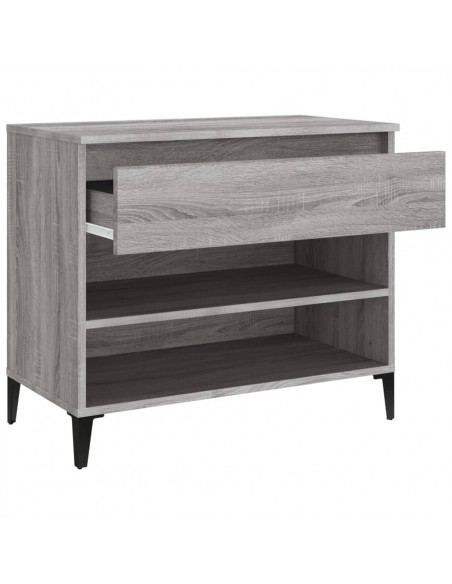 Scarpiera Grigio Sonoma 70x36x60 cm in Legno Multistrato