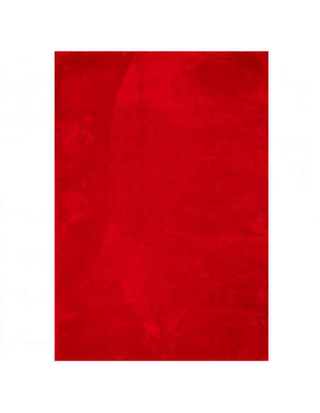 Tappeto a Pelo Corto HUARTE Morbido e Lavabile Rosso 120x170cm