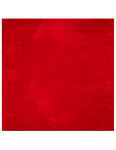 Tappeto a Pelo Corto HUARTE Morbido e Lavabile Rosso 160x160cm