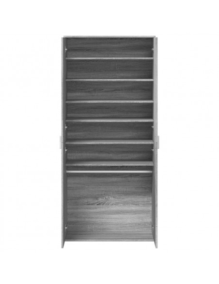 Scarpiera Grigio Sonoma 80x39x178 cm in Legno Multistrato