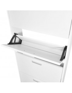 Scarpiera in Legno con 5 Scomparti Bianca