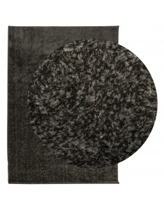 Tappeto a Pelo Lucido Lungo ISTAN Effetto Antracite 120x170 cm 2