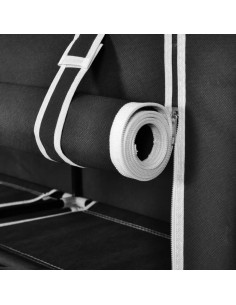 Scarpiera in Tessuto Richiudibile 115 x 28 x 110 cm Nera