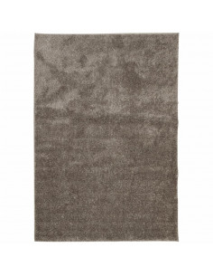 Tappeto a Pelo Lucido Lungo ISTAN Effetto Grigio 140x200 cm