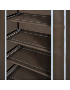 Scarpiera in Tessuto Richiudibile 58 x 28 x 106 cm Marrone