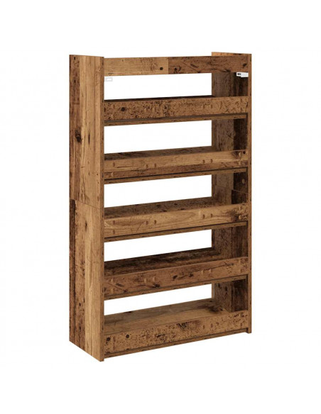 Scarpiera Legno Antico 60x25x100 cm in Truciolato