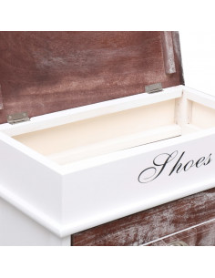 Scarpiera Marrone 50x28x98 cm in Legno di Paulownia