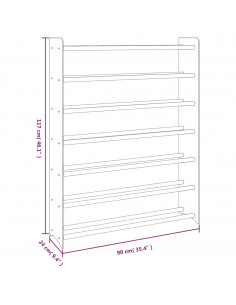 Scarpiera Marrone 90x24x117 cm in Legno Multistrato