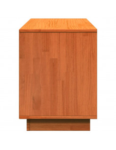 Scarpiera Marrone Cera 110x34x45 cm in Legno Massello di Pino