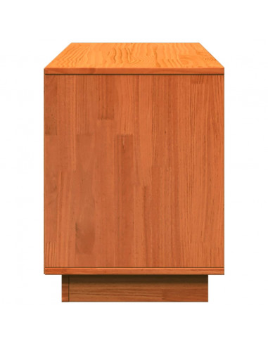 Scarpiera Marrone Cera 110x34x45 cm in Legno Massello di Pino
