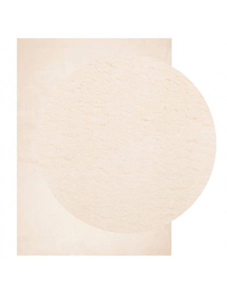 Tappeto a Pelo Corto HUARTE Morbido e Lavabile Beige 240x340 cm